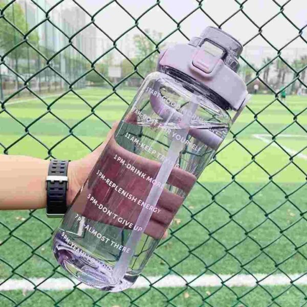 2 Litre Transparent Water Bottle/ Motivational water Bottle