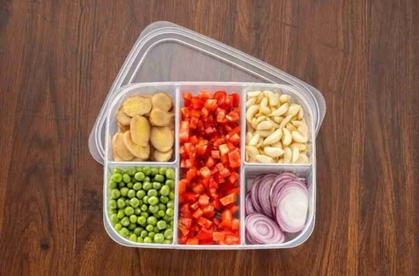 5 Compartment Food Storage Container - Fridge Organizer