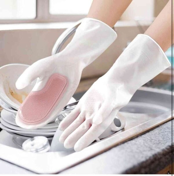Silicone Gloves for Kitchen, Garden & Pet Cleaning - Multipurpose Use