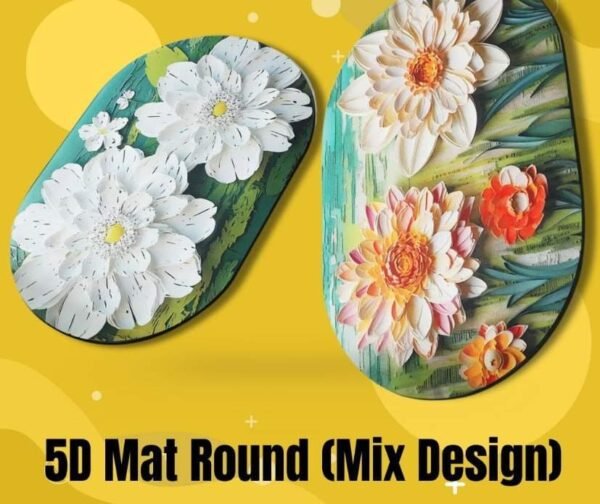 Leaf Flower Mat | Oval Shape Floor Mat