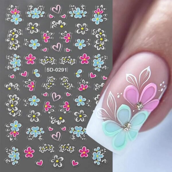 Nail Art Stickers/Self Adhesive Embossing Stickers for Nail Extension