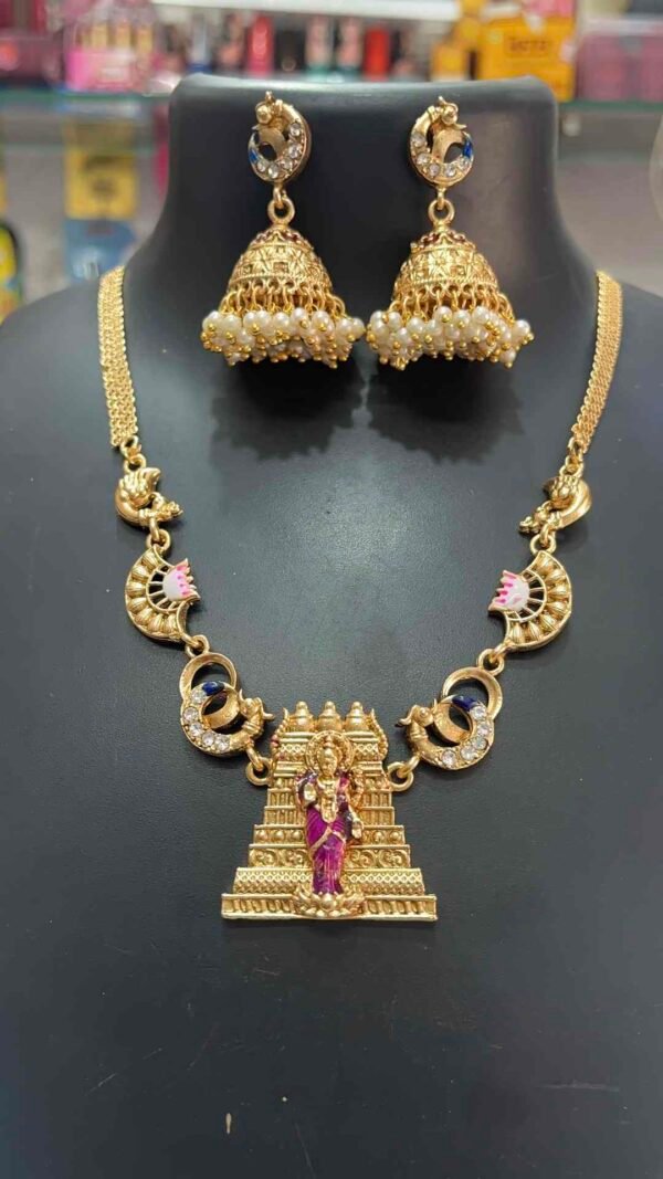 Premium quality micro gold plated temple necklace